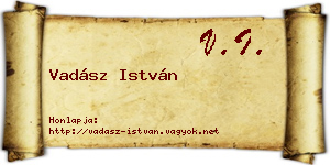 Vadász István névjegykártya