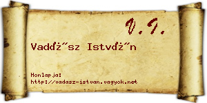 Vadász István névjegykártya